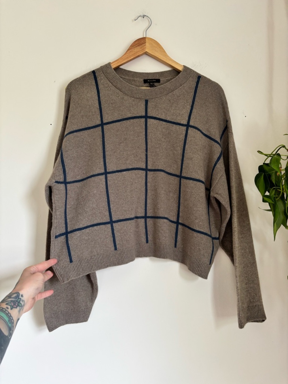Massimo Dutti Window Pane Jumper